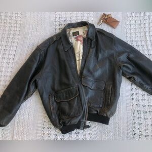 Avirex vintage Type A-2 leather flight jacket